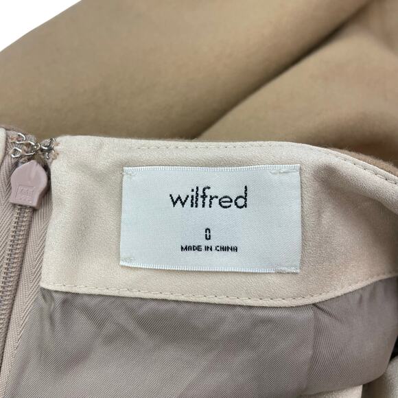 WILFRED Aritzia Wool Wrap Front Mini Skirt Sz 0 - Picture 4 of 6